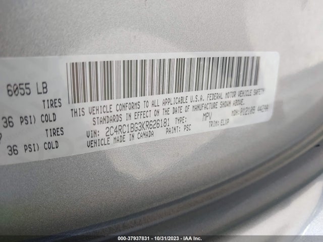 Chrysler Pacifica Touring L 2019 2C4RC1BG3KR626181 Image 9