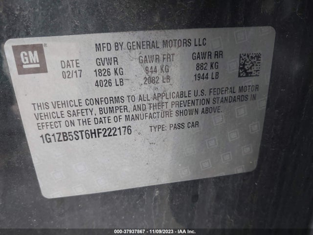 Chevrolet MALIBU LS 2017 1G1ZB5ST6HF222176 Image 9