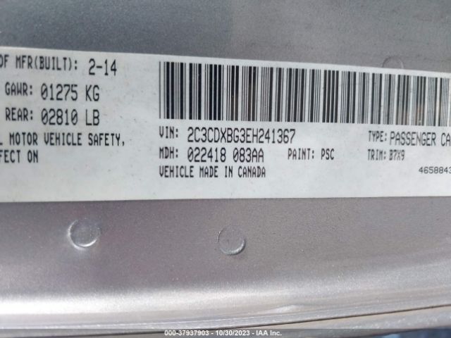 2C3CDXBG3EH241367 Dodge Charger Se