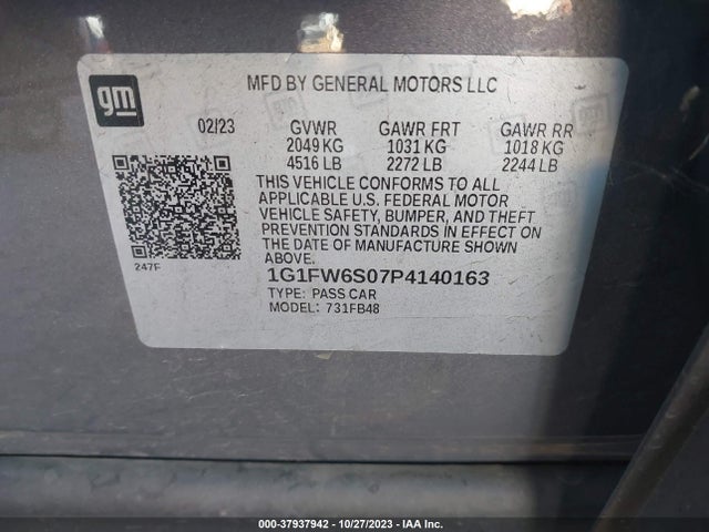 Chevrolet Bolt Ev 1lt 2023 1G1FW6S07P4140163 Image 9