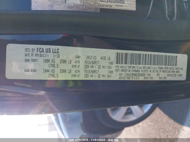 Jeep Compass Sport 2016 1C4NJCBA0GD664859 Image 9