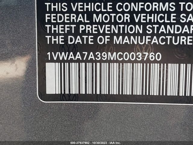 2021 VOLKSWAGEN PASSAT 1VWAA7A39MC003760 Photo 8