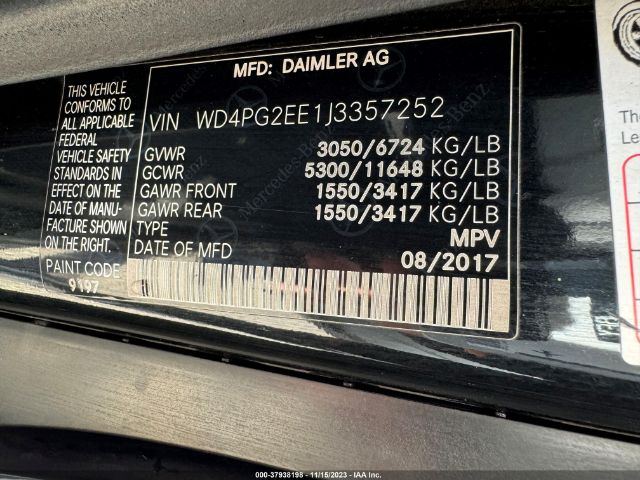 WD4PG2EE1J3357252 Mercedes-Benz Metris