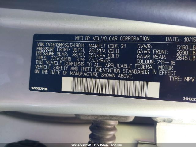 2016 VOLVO XC70 YV4612NK6G1249014 Photo 8