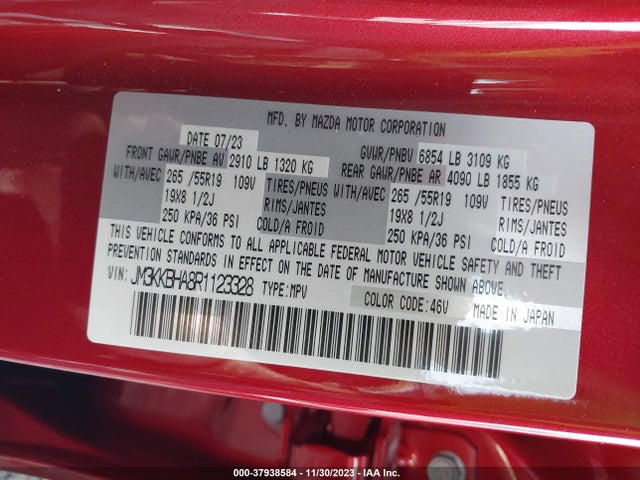 2024 MAZDA CX-90 PHEV PREFERRED VIN: JM3KKBHA8R1123328