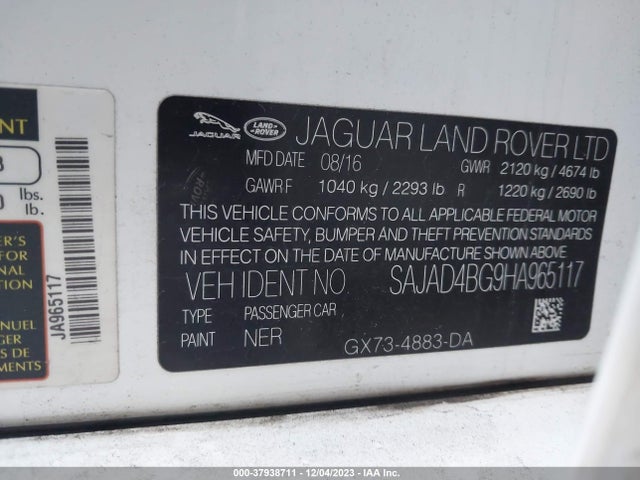 2017 JAGUAR XE SAJAD4BG9HA965117 Photo 8