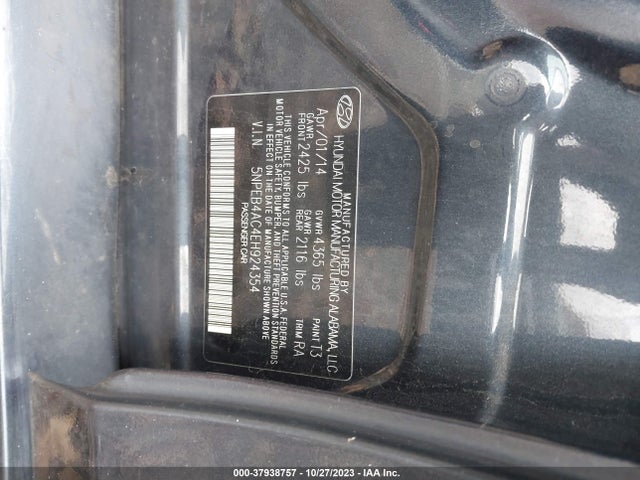 Hyundai SONATA GLS 2014 5NPEB4AC4EH924354 Image 9