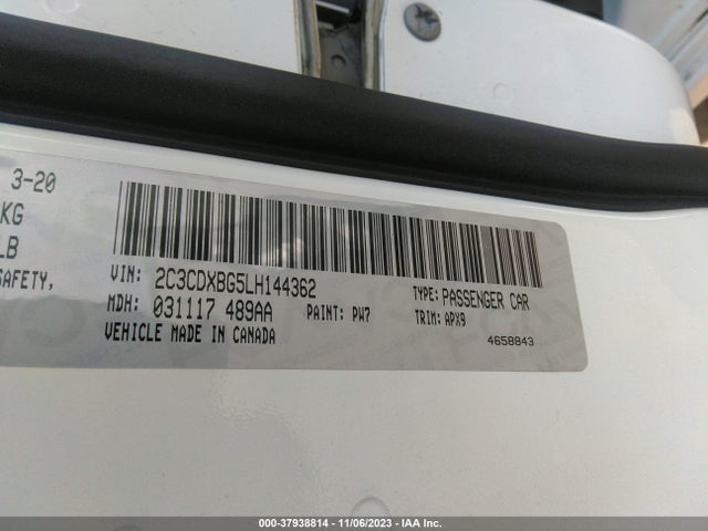 Dodge Charger Sxt Rwd 2020 2C3CDXBG5LH144362 Image 9