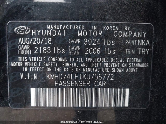Hyundai ELANTRA SE 2019 KMHD74LF1KU756772 Image 9