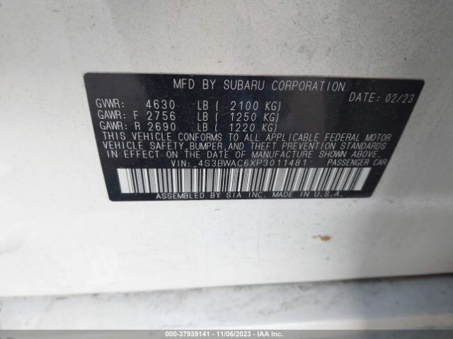 4S3BWAC6XP3011481 Subaru Legacy Premium