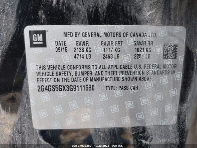 2G4GS5GX3G9111680 Buick Regal Turbo Premium Ii