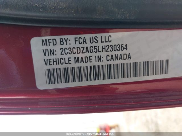 2C3CDZAG5LH230364 Dodge Challenger Sxt