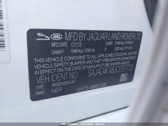 2018 JAGUAR XE SAJAD4FX8JCP37713 Photo 8