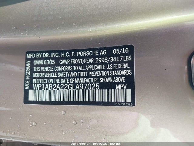 2016 PORSCHE CAYENNE WP1AB2A22GLA97025 Photo 8