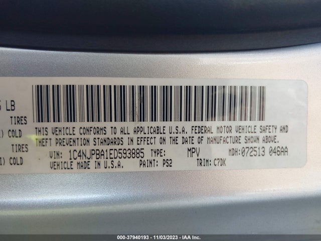 Jeep Patriot Sport 2014 1C4NJPBA1ED593885 Image 9