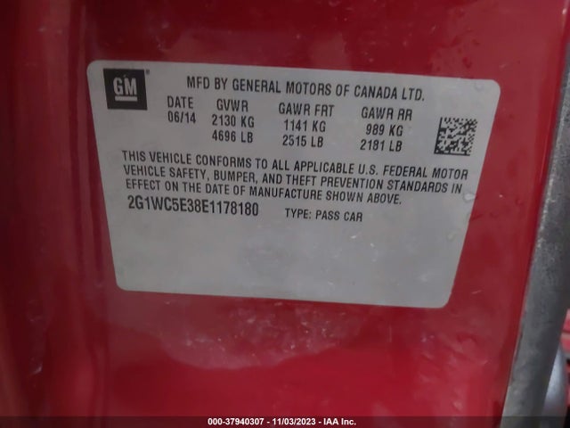 Chevrolet Impala Limited Ltz 2014 2G1WC5E38E1178180 Image 9