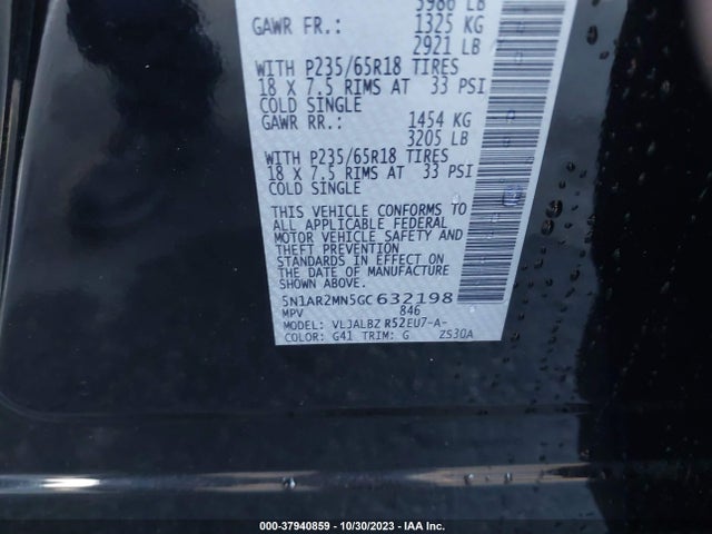 Nissan Pathfinder S 2016 5N1AR2MN5GC632198 Image 9