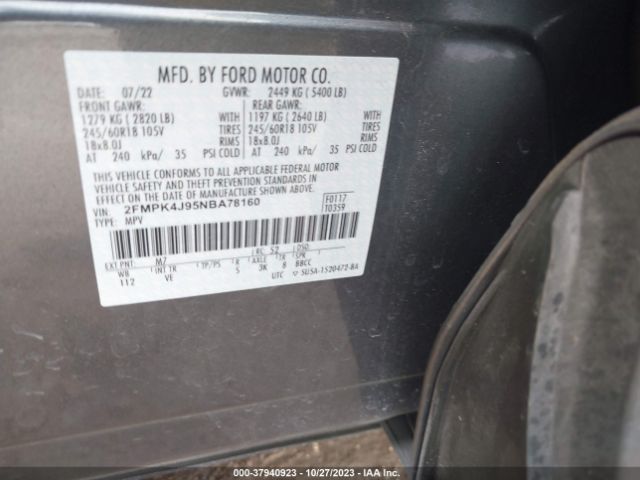 2FMPK4J95NBA78160 Ford Edge Sel/st-line