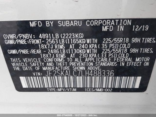 JF2SKALC7LH488336 Subaru Forester Sport