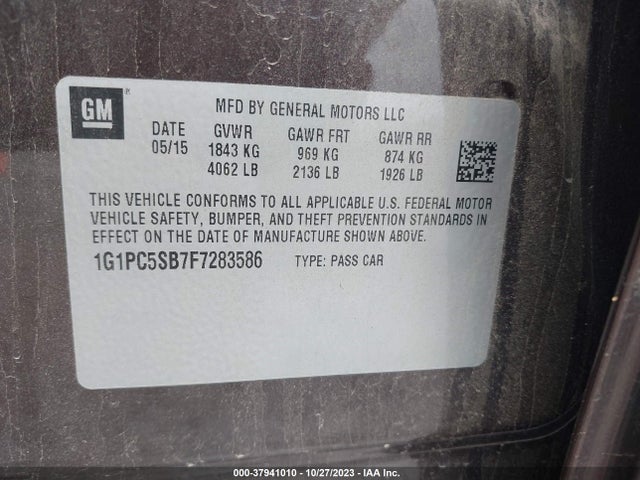 Chevrolet Cruze 1lt Auto 2015 1G1PC5SB7F7283586 Image 9