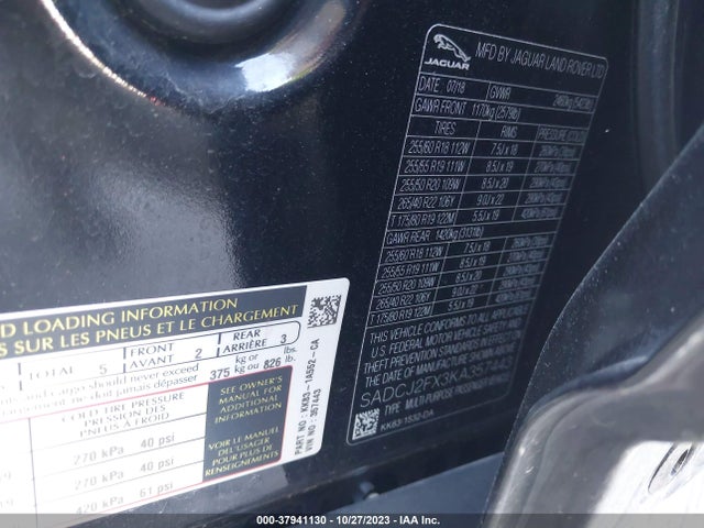 2019 JAGUAR F-PACE SADCJ2FX3KA357443 Photo 8