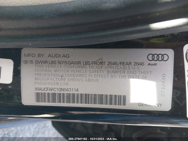 WAUCFAFC1GN043114 Audi A6 2.0t Premium