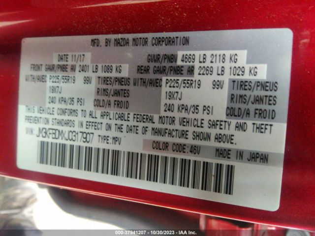 JM3KFBDMXJ0317907 Mazda Cx-5 Grand Touring
