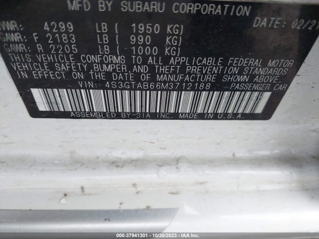 Subaru IMPREZA 2021 4S3GTAB66M3712188 Image 9