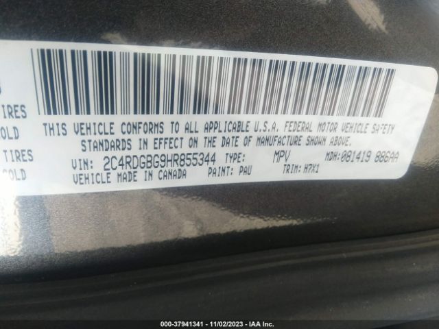 2C4RDGBG9HR855344 Dodge Grand Caravan Se