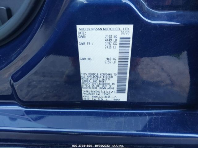 1N4BL4CW5MN313325 Nissan Altima 2.5 Sr