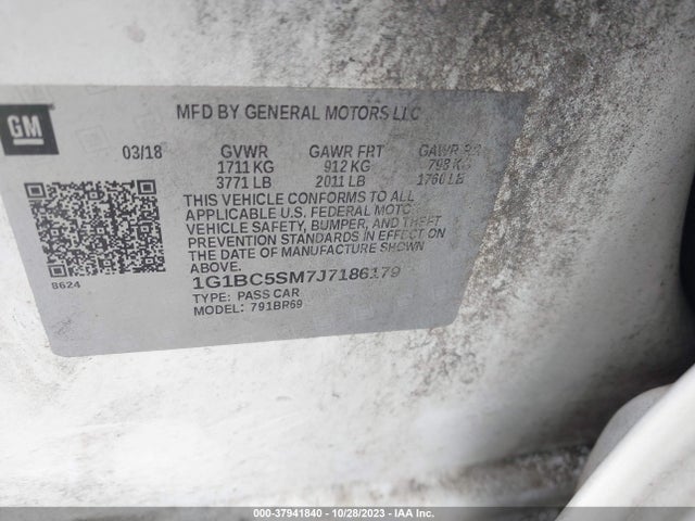 Chevrolet CRUZE LS 2018 1G1BC5SM7J7186179 Image 9