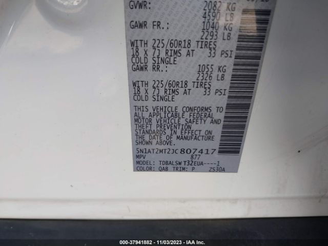 2018 NISSAN ROGUE 5N1AT2MT2JC807417 Photo 8