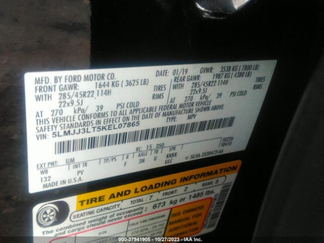 5LMJJ3LT5KEL07865 Lincoln Navigator L Reserve