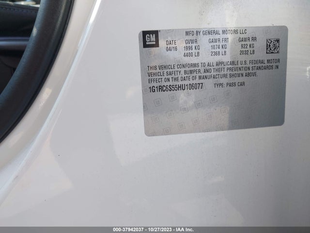 Chevrolet VOLT LT 2017 1G1RC6S55HU106077 Image 9