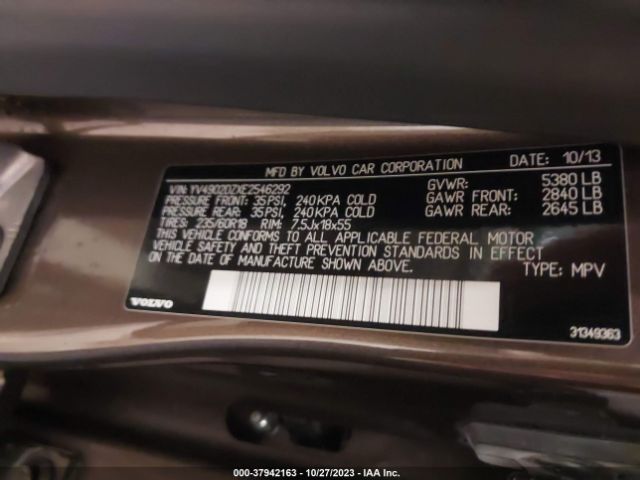 2014 VOLVO XC60 YV4902DZXE2546292 Photo 8