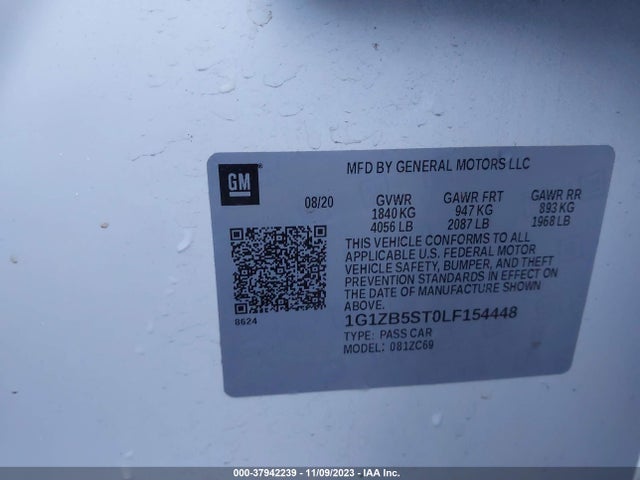 Chevrolet MALIBU LS 2020 1G1ZB5ST0LF154448 Image 9