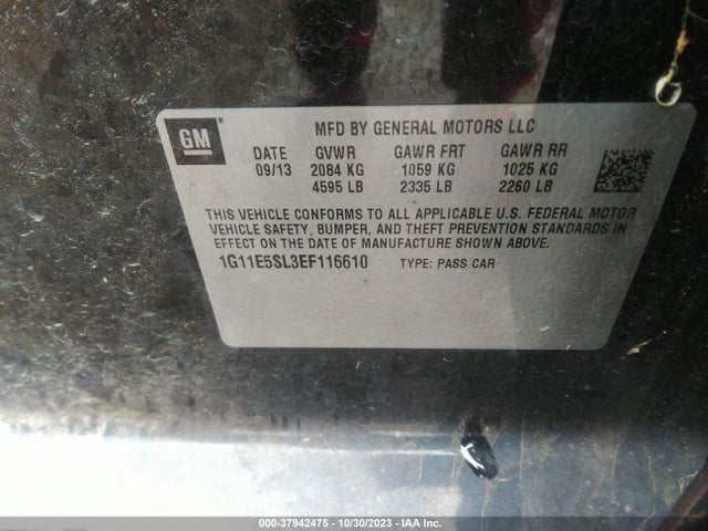 Chevrolet MALIBU LT 2014 1G11E5SL3EF116610 Image 9