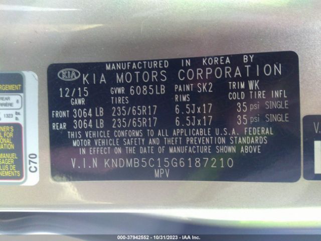 KNDMB5C15G6187210 KIA SEDONA LX