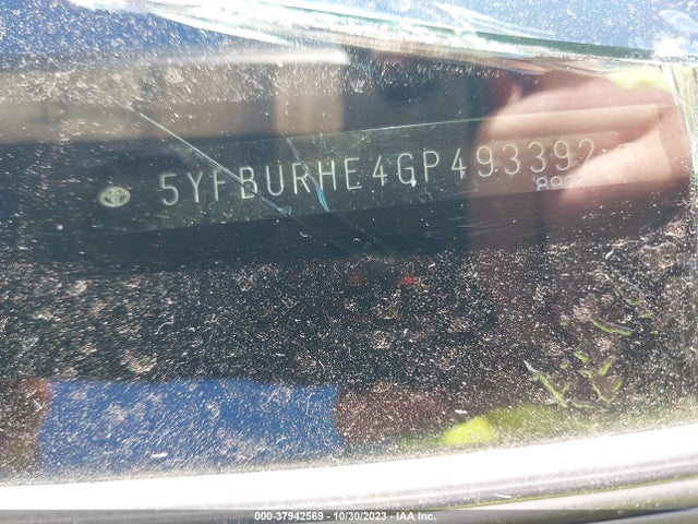 2016 TOYOTA COROLLA L/LE/S/S PLUS/LE PLUS VIN: 5YFBURHE4GP493392