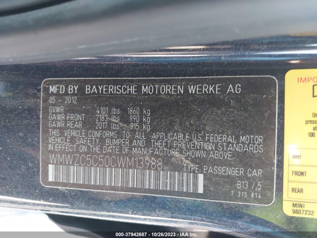 2012 MINI COOPER COUNTRYMAN WMWZC5C50CWM13988 Photo 8