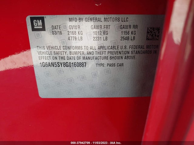 1G6AN5SY8G0160887 Cadillac ATS-V