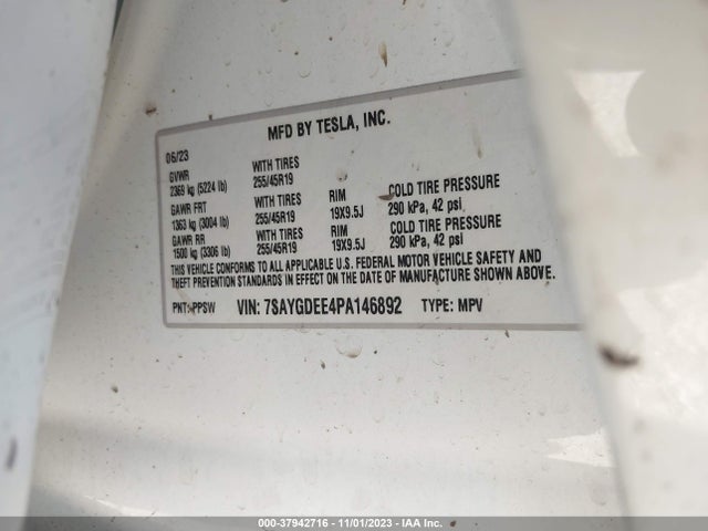 2023 TESLA MODEL Y 7SAYGDEE4PA146892 Photo 8