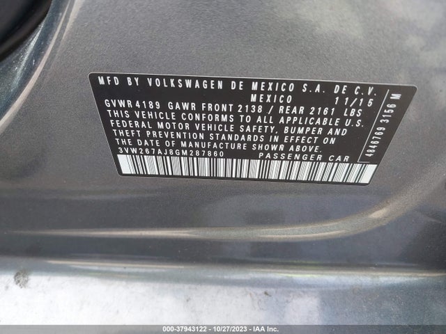 3VW267AJ8GM287860 Volkswagen Jetta 1.4t S