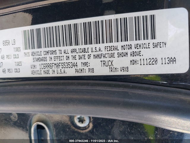 1C6RR6FM0FS535344 RAM 1500 Tradesman