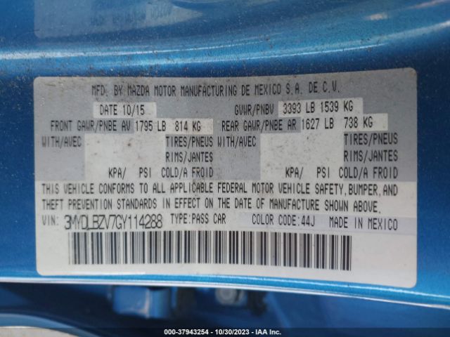 3MYDLBZV7GY114288 Scion IA