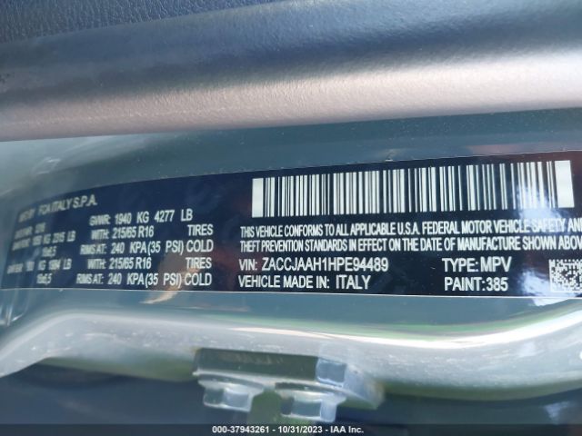 ZACCJAAH1HPE94489 Jeep Renegade Sport