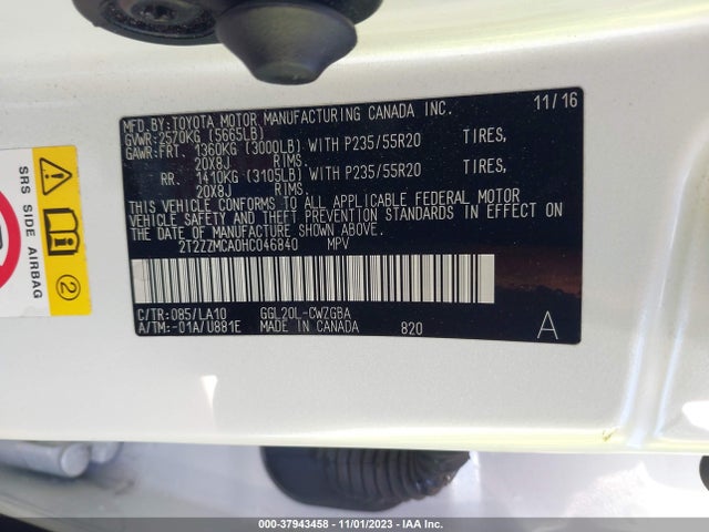 2T2ZZMCA0HC046840 Lexus Rx Rx 350