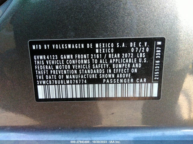3VWCB7BU8LM076774 Volkswagen Jetta S/se/r-line