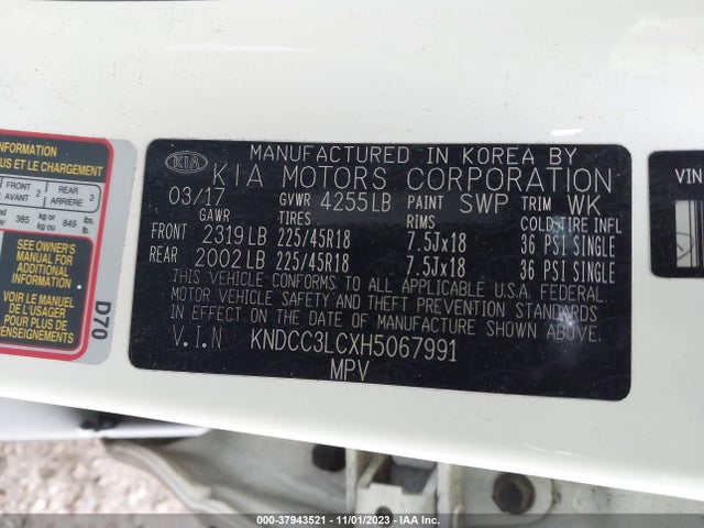 KIA NIRO EX 2017 KNDCC3LCXH5067991 Image 9
