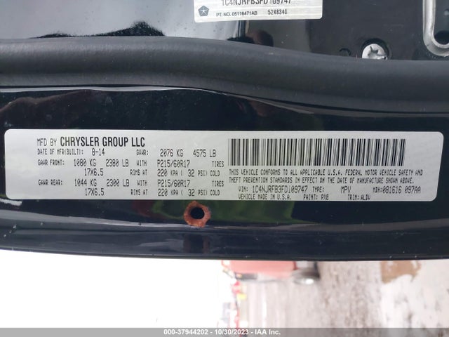 1C4NJRFB3FD109747 Jeep Patriot High Altitude Edition